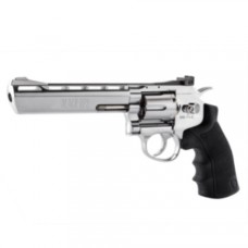 Black Ops 6 inch Barrel Silver 12g CO2 Air Pistol Revolver Fires 4.5 mm BBs 6 shot Sold as seen (Ex old stock collected from store only and paid in cash)