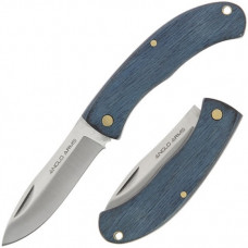 3 inch None Lock Wooden Folding Knives (Blue 2)